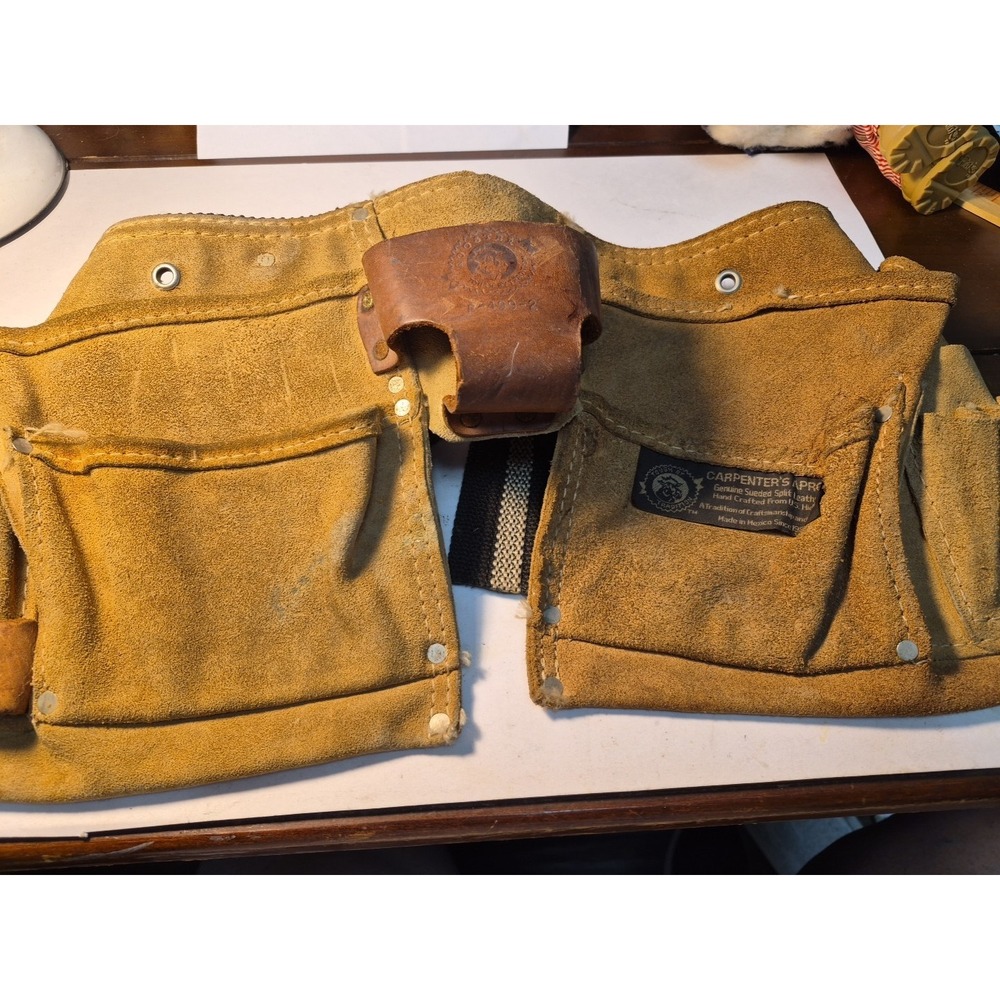 Carpenter Leather Apron Rooster Tough By Tradition P -499 -2 See Pictures READ